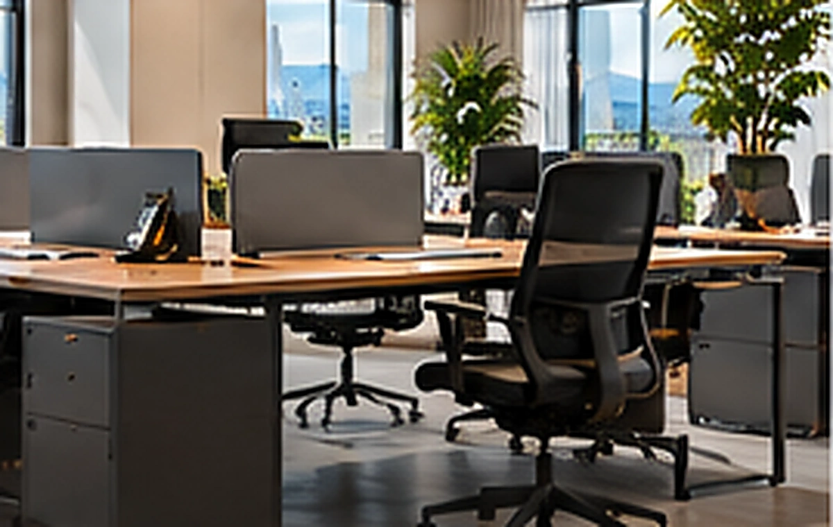 Modern açık ofis çalışma masası sistemleri